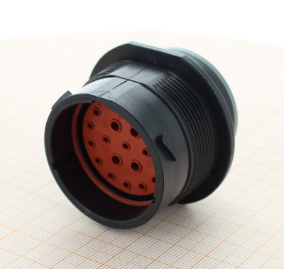 Deutsch HDP24-24-21PE - 21 Way Male HDP20 Circular Connector, N-Seal, Flange