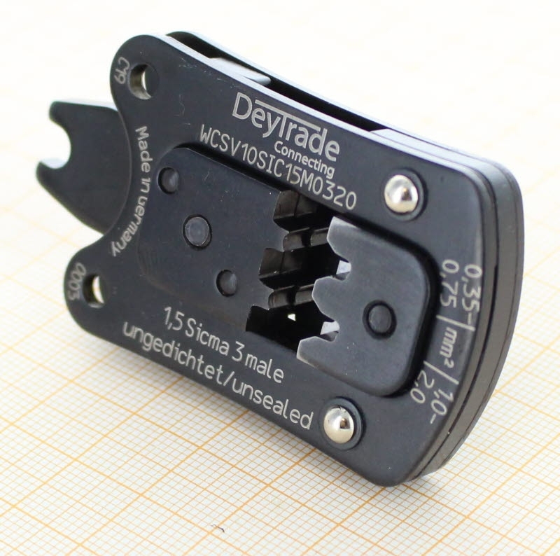 WCSV10SIC15M0320 - Crimpeinsatz CSV10 Sicma 3 1.5mm maennliche Kontakte ungedichtet 0.35 - 2.0 mm2