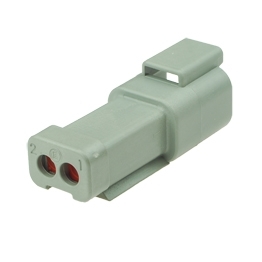 Deutsch DT04-2P-CE01 - 2 Way Receptacle Deutsch DT-Series with Reduced Dia. Seal (E-Seal) and End Cap