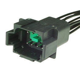 DT04-08PA-CE02-PT - Full assembled 8 Way Receptacle Deutsch DT-Series with Reduced Dia. Seal (E-Seal), black