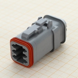 Deutsch DT06-6S-E008 - 6 way plug Deutsch DT Series with Shrink Boot Adapter