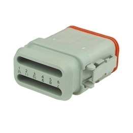 Deutsch DT06-12SA-E008 - 12 Way Plug Deutsch DT-Series with Shrink Boot Adapter