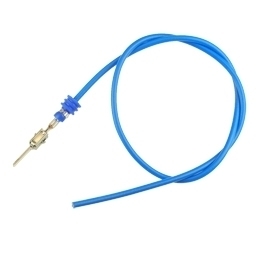 000979134E - Gedichtete Reparaturleitung mit Junior Power Timer Flachstecker 1.0 mm2 - blau