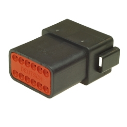 Deutsch DT04-12PB - 12 Way black receptacle DT Series, Coding B