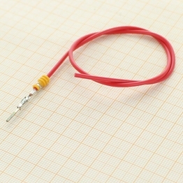 Cable Sub-Assembly MLK 1,2 Sealed Male 1.0 mm2 - red, silver plated terminal