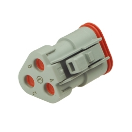 Deutsch DT06-3S-CE01 - 3 Way Plug Deutsch DT-Series with Reduced Dia. Seal (E-Seal) and End Cap