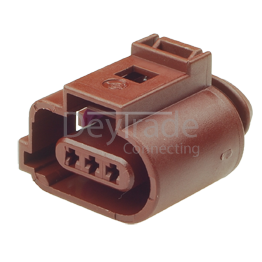 3B0973703A - 3 Way Sealed Female Connector 1.5 mm, 1-row, Coding II, (VW restricted)