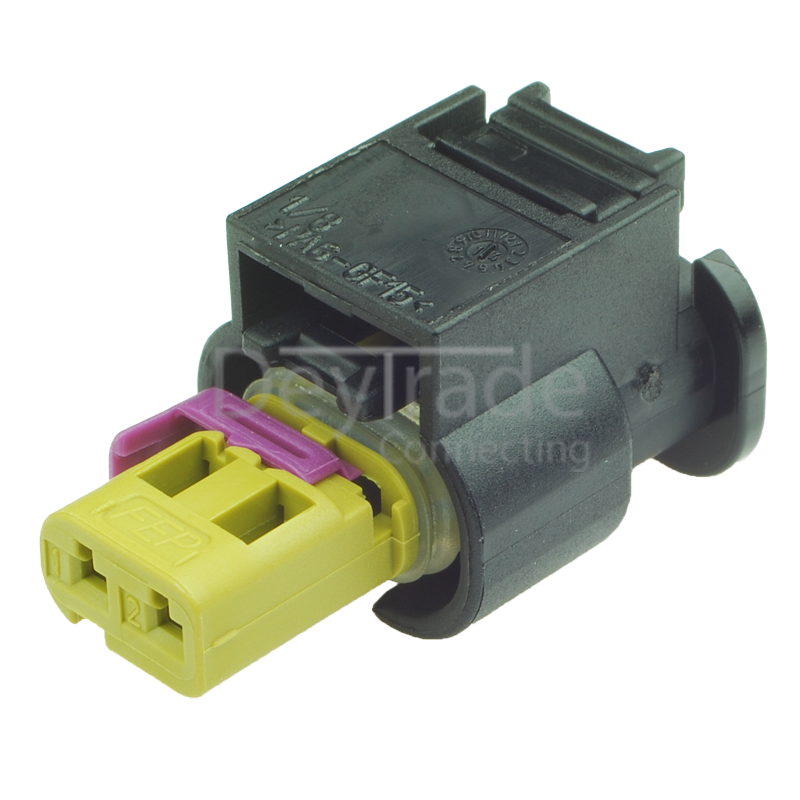 07P973702 - 2 Way Sealed Fem. Connector 1.2 mm, 1-row, Cod. A, Variant II, (VW restr.)