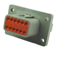 Deutsch DT04-12PA-L012 - 12 way DT-Series Receptacle Connector, A-Keyed, Welded Flange