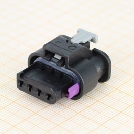 4F0 973 704 - 4 Way Sealed Female Connector 1.2 mm with CPA, 1-row, Cod. A, Variant I, (neutral)