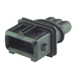 443 906 247 - 3-poliger gedichteter maennlicher Stecker 2.8 mm, 1-reihig, Codierung I (OEM neutral)