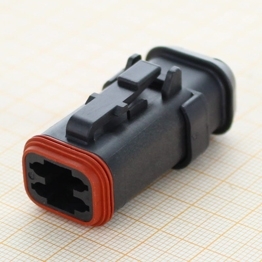 Deutsch DT06-4S-CE13 - 4 way Plug Connector, E-Seal, Enhanced Seal Retention, Reduced Dia. Seals, Shrink Boot Adapter