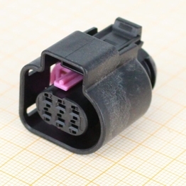 Bosch 1928404669 - 6-poliger weiblicher schwarzer Kabelbaumstecker BAK, Codierung 1