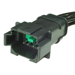 Deutsch DT04-08PA-CE09 Stecker mit Kabel - 8-poliges Stiftgehaeuse Deutsch DT-Serie mit reduziertem Dichtungsdurchmesser (E-Seal) und Schrumpfschlauchanschluss, schwarz