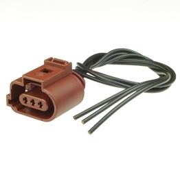 Vormontierter 3B0973703A - 3-poliger gedichteter weiblicher Stecker mit Kabel, 1-reihig, Kodierung II, (neutral)