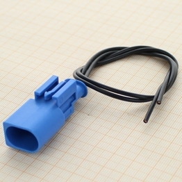 10010893-PT - Full assembled 2 Way Sealed SLK 2,8 Blue Male Connector with passiv TPA, no CPA, Coding C