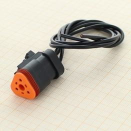 Full assembled DT06-3S-EP06 - 3 Way Plug DT-Series with Reduced Dia. Seal (E-Seal) and End Cap