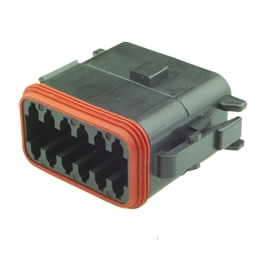 Deutsch DT06-12SB-P012 - 12 Way Plug Deutsch DT-Series with Enhanced Front Seal Retention , B-Keyed