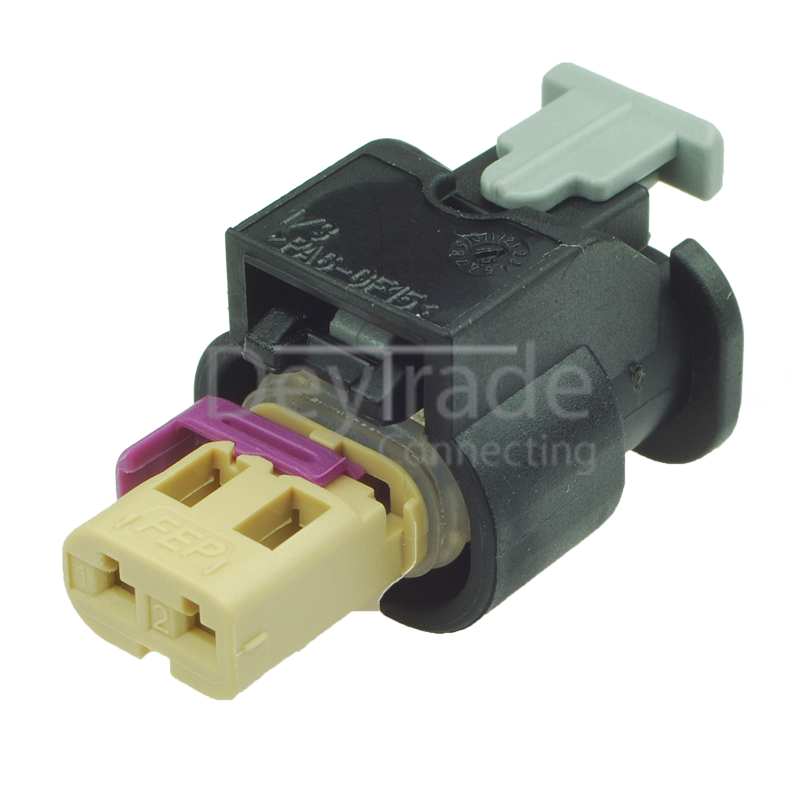 4F0973702F - 2 Way Sealed Fem. Connector 1.2 mm with CPA, 1-row, Cod. B, Variant II, (VW restr.)