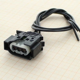 9441382-PT - Full assembled 3 Way Sealed SLK 2,8 Black Female Connector, Coding B