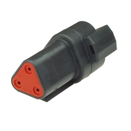 Deutsch DT04-3P-E004 Stecker - 3-poliges Stiftgehaeuse Deutsch DT-Serie, schwarz