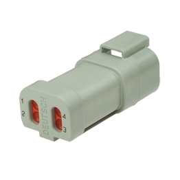 Deutsch DT04-4P-E003 - 4 Way Receptacle Deutsch DT-Series with End Cap