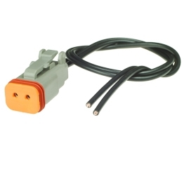 DT06-2S-C015-PT - Full assembled 2 Way Plug Deutsch DT-Series with Reduced Dia. Seal (E-Seal)