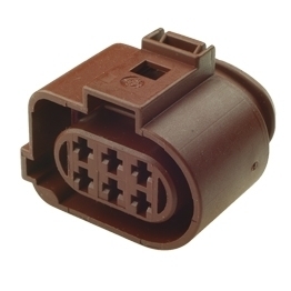 1J0973733A - 6 Way Sealed Female Connector 2.8 mm, 2-row, Coding II, (VW restricted)