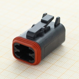 Deutsch DT06-4S-CE06 - 4 way DT Series Connector (Enhanced Seal Retention, Reduced Dia. Seals)