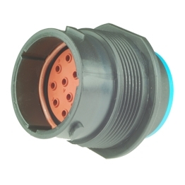 Deutsch HDP24-18-14PE - 14 Way black HDP20 Series Receptacle Connector with E-Seal