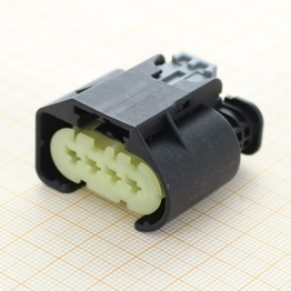 Kostal 9444045 - 4 Way Sealed SLK 2,8 Natural Female Connector with CPA and passive TPA, Coding B1