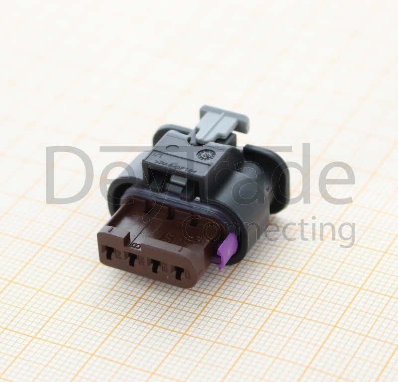 4H0973704A - 4 Way Sealed Fem. Connector 1.2 mm with CPA, 1-row, Cod. B, Variant I, (VW restr.)