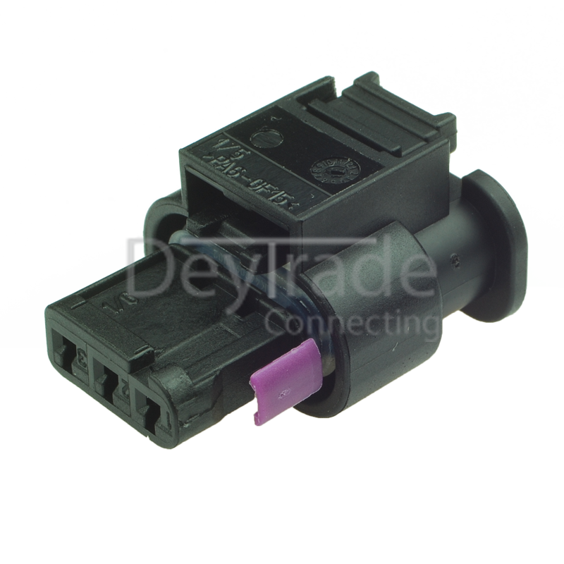 4H0973703 - 3 Way Sealed Fem. Connector 1.2 mm, 1-row, Cod. A, Variant I, (VW restr.)