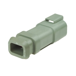 Deutsch DT04-4P-CE04 - 4 Way Receptacle Deutsch DT-Series with Reduced Dia. Seal (E-Seal) and Shrink Boot Adapter