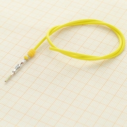 Cable Sub-Assembly MLK 1,2 Sealed Male 1.0 mm2 - yellow, silver plated terminal