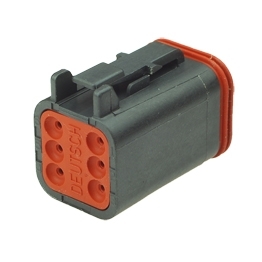 Deutsch DT06-6S-E004 - 6 Way Plug Deutsch DT-Series, black