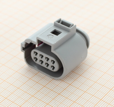 1J0 973 714 G - 8-poliges gedichtetes weibliches Buchsengehäuse 1.5 mm, 2-reihig, Kodierung VIII, (neutrale version)