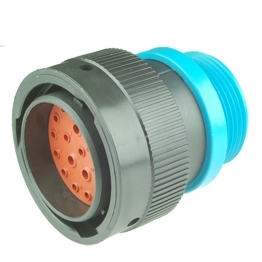 Deutsch HDP26-24-21PE-L015 - 21-poliges HDP20 Serie maennliches Gehaeuse mit reduziertem Dichtungsdurchmesser (E-Seal), Threaded Adapter