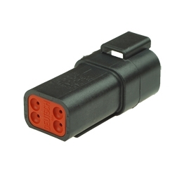 Deutsch DT04-4P-E004 - 4 Way Receptacle Deutsch DT-Series, black