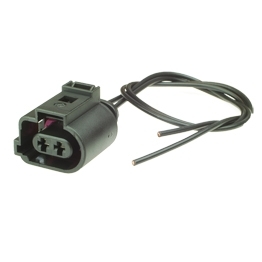 Vormontierter 1J0973722A - 2-poliger gedichteter weiblicher Stecker mit Kabel, 1-reihig, Kodierung II, (neutral)