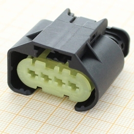 Kostal 9444042 - 4 Way Sealed SLK 2,8 Natural Female Connector with passive TPA, without CPA, Coding B1