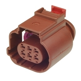 4H0973713H - 6 Way Sealed Female Connector 1.5 mm with CPA, 2-row, Coding II, (VW restricted)