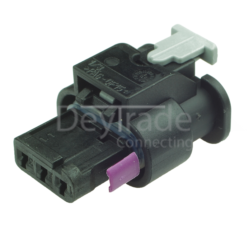 4F0973703 - 3 Way Sealed Fem. Connector 1.2 mm with CPA, 1-row, Cod. A, Variant I, (VW restr.)