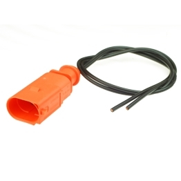 Vormontierter 6X0973802C - 2-poliger gedichteter maennlicher Stecker mit Kabel, 1-reihig, Kodierung IV, (neutral)