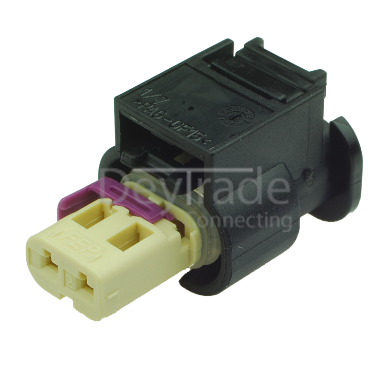 07P973702A - 2 Way Sealed Fem. Connector 1.2 mm, 1-row, Cod. B, Variant II, (VW restr.)