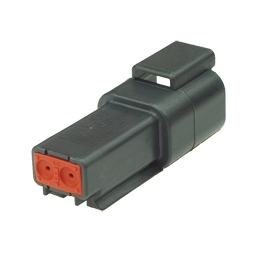 Deutsch DT04-2P-CE02 - 2 Way Receptacle Deutsch DT-Series with Reduced Dia. Seal (E-Seal), black