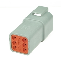 Deutsch DT04-6P - 6 way pin receptacle Deutsch DT Series