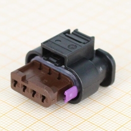 4H0 973 704 B - 4 Way Sealed Female Connector 1.2 mm, 1-row, Cod. B, Variant I, (neutral)