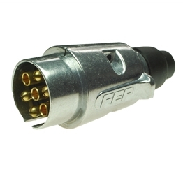 FEP 1561000 - 7-poliger 12 V Anhaengerstecker Metallausfuehrung