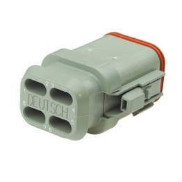 Deutsch DT06-08SA-E008 - 8 Way Plug Deutsch DT-Series with Shrink Boot Adapter